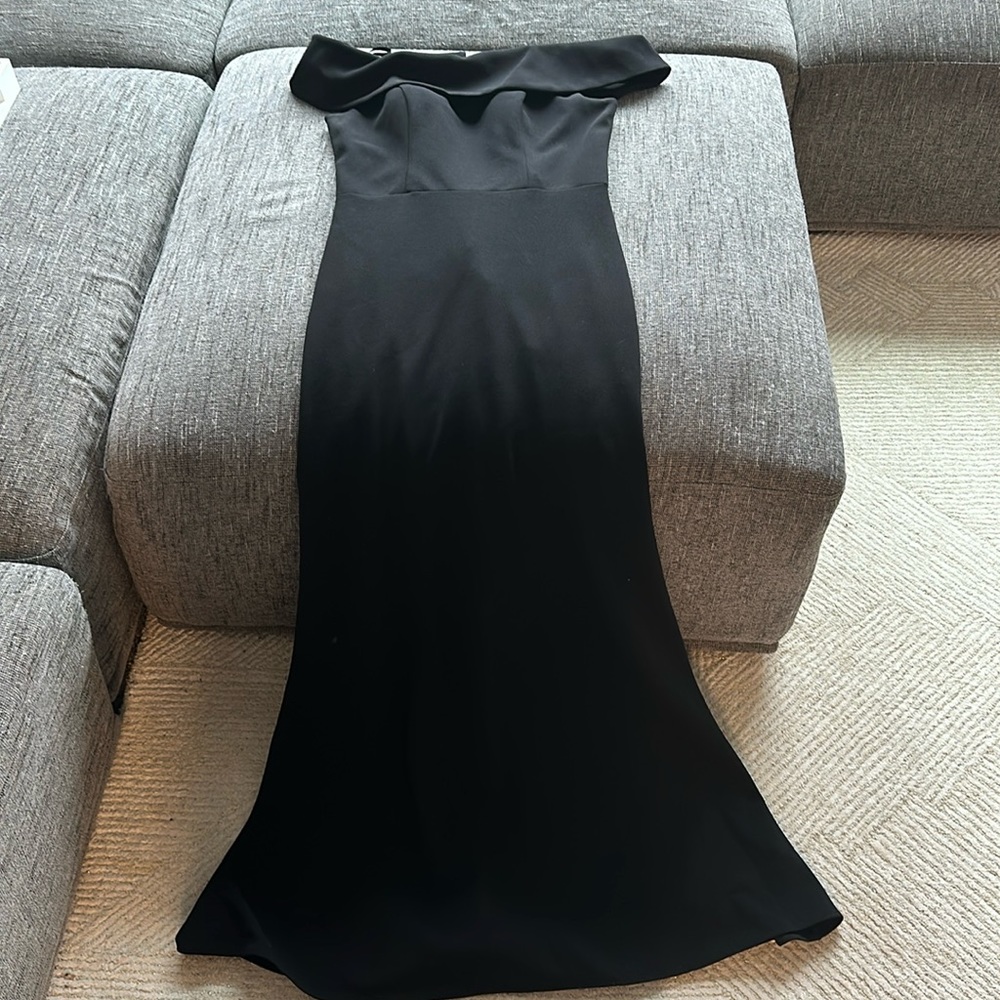 Aqua Off the Shoulder Mermaid Bottom Gown